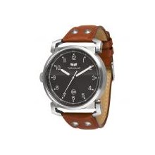Vestal Observer Leather High Frequency Collection Watches Black/Silver/Black One Size Fits All