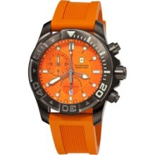 Victorinox Swiss Army Men s Summit XLT Swiss Made Quartz Orange Dial Rubber Strap Watch