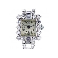 Vintage Ebel Platinum Diamond Ladies Wristwatch