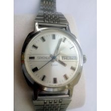 Vintage Excellent Soviet Export Sekonda Slava 21j Russian Men's Wristwatch