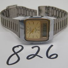 Vintage Jewelry Watch Mens Waltham Digital Quartz 826