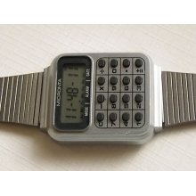 Vintage Micronta Retro Lcd Digital Calculator Watch Very Good Condition