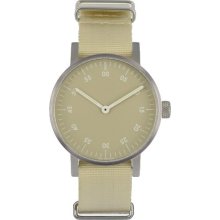 Void Unisex Analog Stainless Watch - Beige Nylon Strap - Beige Dial - V03B-BR/BE/BE