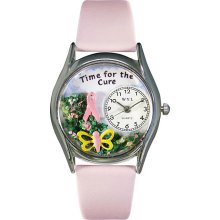 Watches Women's Time For The Cure Pink Leather and Silvertone Wat ...