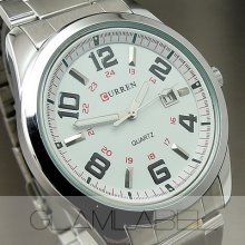 Water Quartz Hour Dial Day Analog Luxury Sport Men Steel Wrist Watch Wc068