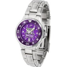 Weber State Wildcats Womens Steel Anochrome Watch