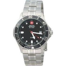 Wenger Alpine Diver Watch with Black Dial and Stainless Steel Bracelet - 70996