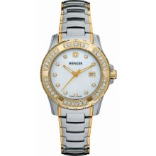 Wenger 'Elegance' Mother Of Pearl Dial Watch With Alpine Crystals