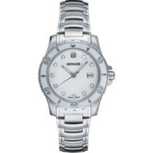 Wenger Ladies Sport White Mother-of-Pearl Dial Stainless Steel Bracel