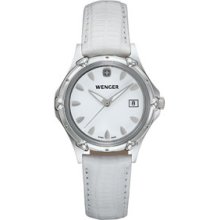 Wenger Ladies Standard Issue White Dial Leather Watch