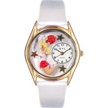 Whimsical Watches C-0820013 Whimsical Womens Cheerleader White Leather Watch