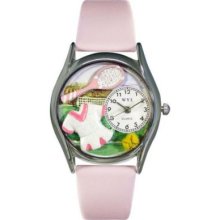 Whimsical Watches Kids Japanese Quartz Tennis Pink Leather Strap Watch