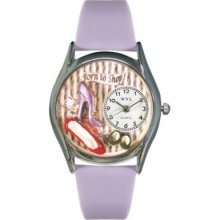 Whimsical Watches Kids Japanese Quartz Shoe Shopper Leather Strap Watch