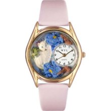 Whimsical Watches Kids Japanese Quartz Cat Leather Strap Watch