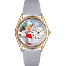Whimsical watches wc0810006 ice skating red leather and gol - One Size