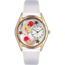 Whimsical watches wc0820013 cheerleader white leather and g - One Size