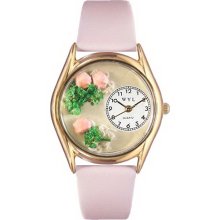 Whimsical watches wc1210005 roses pink leather and goldtone - One Size