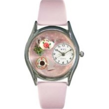 Whimsical Watches Women's S0310003 Tea Roses Pink Leather