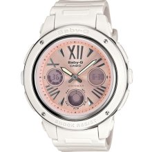 White casio baby-g large ana-digital watch bga152-7b2