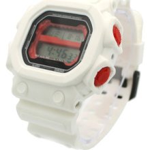 White Mens Sport Digital Wrist Watch W/ Date And Light Square