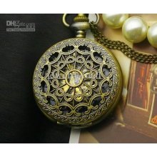 Wholesale - Retro Bronze Pocket Watch Antique Mechanical Watch Point