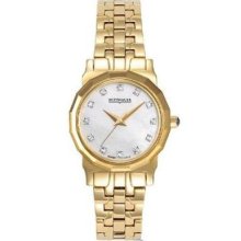 Wittnauer Winter Garden Women's Diamonds Watch Gold Plated Steel Mother-of-pearl