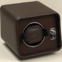 Wolf Design 2.5 Single Automatic Watch Winder Leather Rotator Box Case Brown