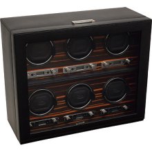 Wolf Designs 2.7 Roadster 6 Six Piece Automatic Watch Winder Storage Box