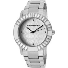 Women's Enchante White Crystal Silver Dial Stainless Steel ...