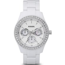 Women's Fossil White Multifunction Glitz Watch Es1967