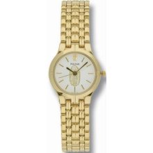 Women's Gold Tone Guadalupe Stainless Steel White Dial Dress Watch