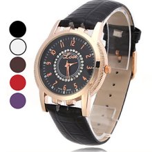 Women's Special Style PU Analog Quartz Wrist Watch (Assorted Colors)