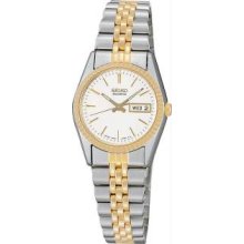 Womens Two Tone Dress Quartz Silver Tone Dial - Watch