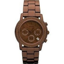 Women's Watch By Dkny 3-hand Chronograph With Glitz Ny8539