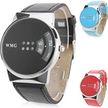 Women's WMG PU Leather Analog Quartz Wrist Watch (Assorted Colors)
