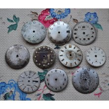 0.9-1.1 inch Set of 10 vintage watch faces,dial,circle.
