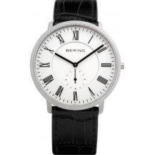 11139-407 Bering Time Mens White Black Watch
