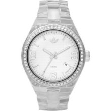 2012 Adidas Clear Cambridge Glitz Ladies Date White Dial Watch Rare Adh2506