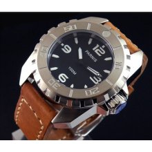 45mm Parnis Green Markers Submariner Automatic Men Watch Water Resistance