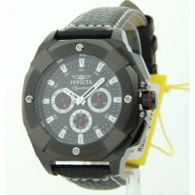 7292 Invicta Mens Leather Watch Multifunction