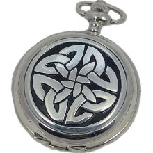 A E Williams 4813sk Celtic Mens Mechanical Pocket Watch With Chain