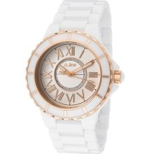 A_line Watch 20040-wwwrr Women's Marina Silver Dial Rose Gold Accents White