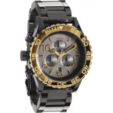 A037-2228 Nixon Ladies 42-20 Chrono Gunmetal Gold Watch