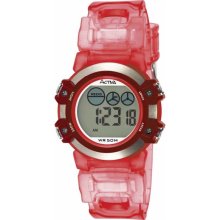 Activa Digital Pink Plastic Ladies Watch AD009-005