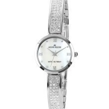 Ak Anne Klein Crystal Bangle Watch Silver 9787mpsv