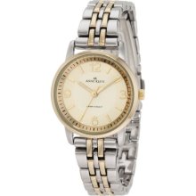 AK Anne Klein Women's 10-9783IVTT Ivory Dial Two-Tone Bracelet Watch