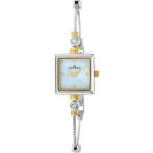 AK Anne Klein Women's 10-9117MPTT Square Swarovski Crystal Accented Two-Tone 