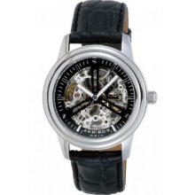 Akribos XXIV Men's AK480SS Automatic Propeller Dress Leather Strap Watch