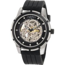 Akribos Xxiv Men's Akr444ss Premier Delos Automatic Skeleton Black Watch