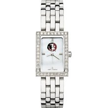 Alluring Ladies Florida State University Watch with Logo in Stainless Steel